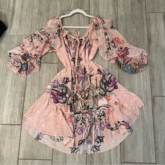 Camilla Blouson Frill Sleeve Dress Large - Picture 3 of 6